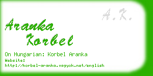 aranka korbel business card